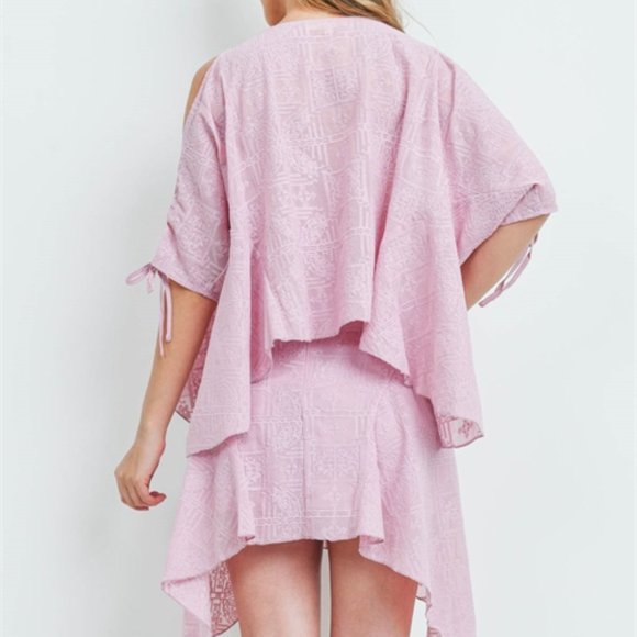 Mauve 2 piece skirt set - Picture 3 of 9